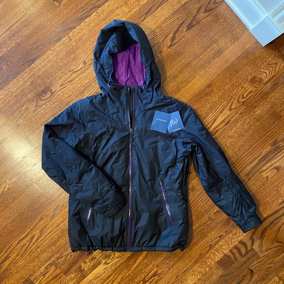 NWT Lands' End Black/Purple F(X) Primaloft Jacket — Size Medium - Picture 13 of 13